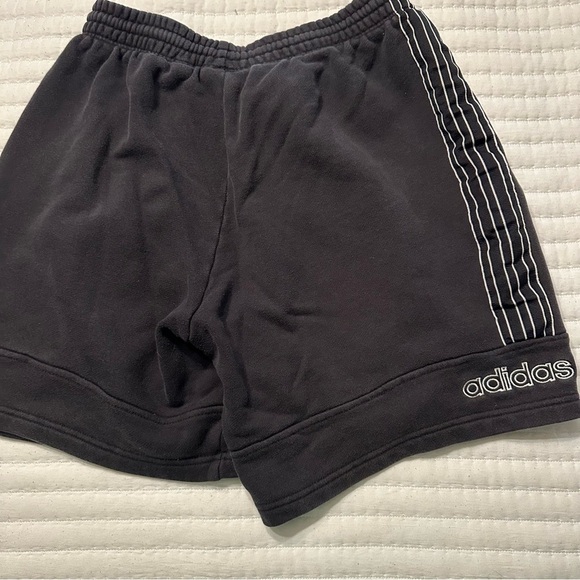 Adidas Sweat Shorts Mens Small Black Trefoil Thick Gym Soccer Basketball Y2K(b4 - Picture 5 of 13